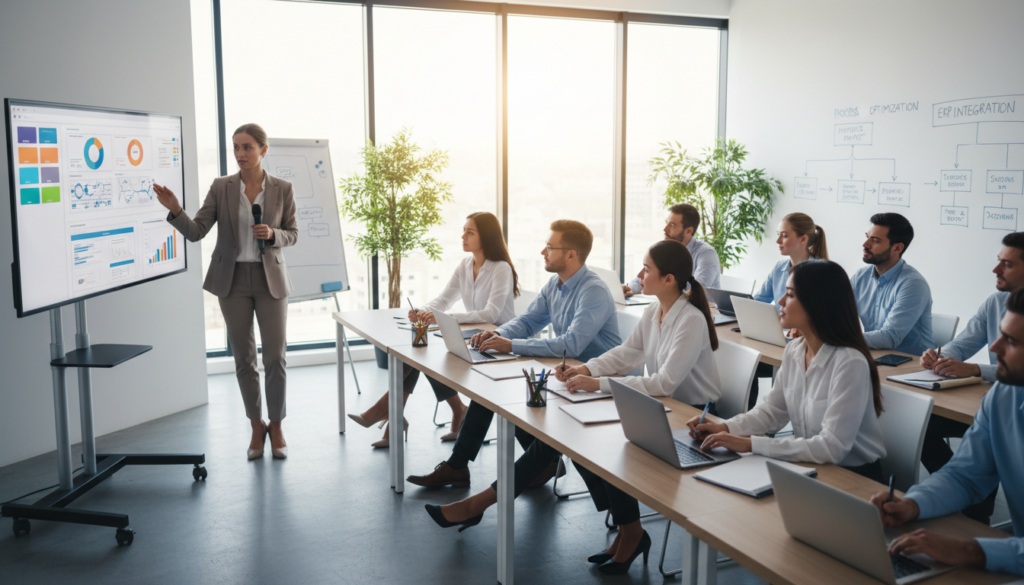 ERP system training for team