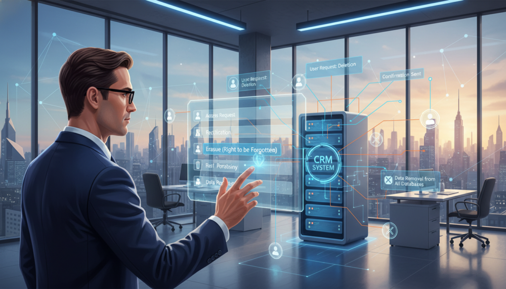 GDPR right to be forgotten CRM process