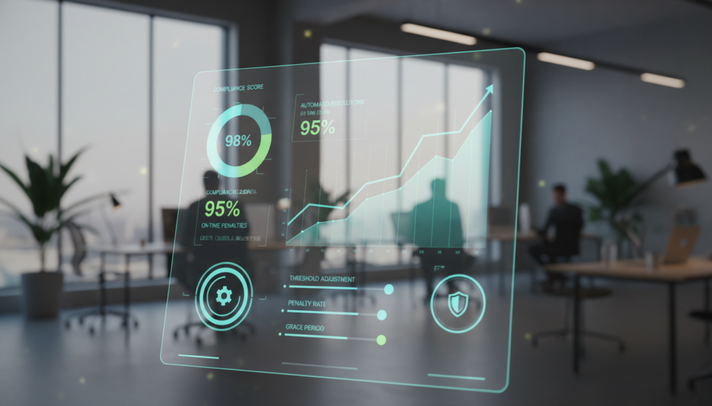 automated penalty enforcement smart contract crm dashboard