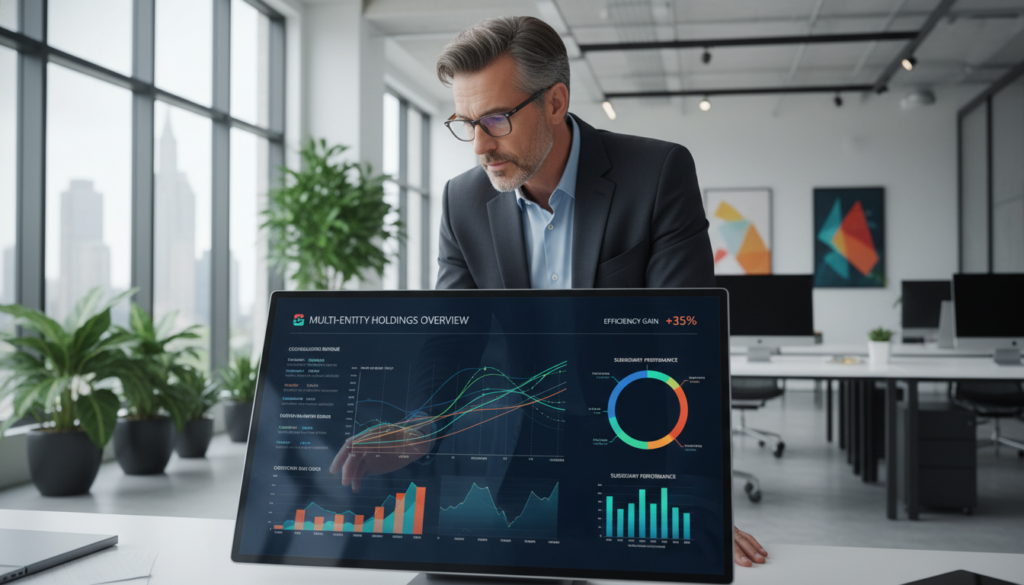 holding company ERP benefits dashboard